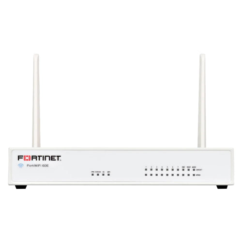 FWF-60E-A-BDL-950-12 Fortinet FortiWiFi 60E 10 x Ports GE RJ-45 + 7 x Ports Internal + 2 x Ports WAN + 1 x Port DMZ Managed Network Security/Firewall Appliance with 1Y 27X4 FC