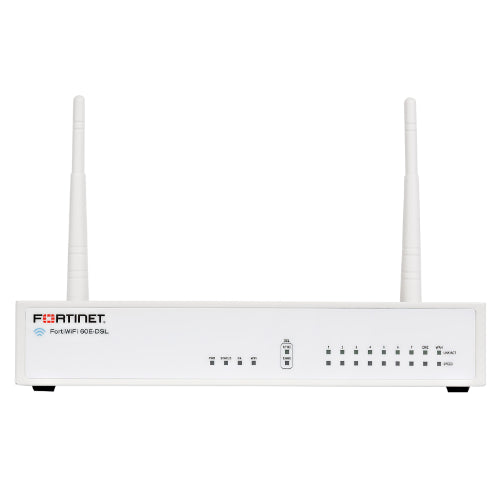 FWF-60E-DSL-A-BDL-811-12 Fortinet FortiWifi 60E-DSL-A 9 x Ports GE RJ-45 + 7 x Ports Internal + 1 x Port WAN + 1 x Port DMZ Managed Network Security/Firewall Appliance with 1Y FC