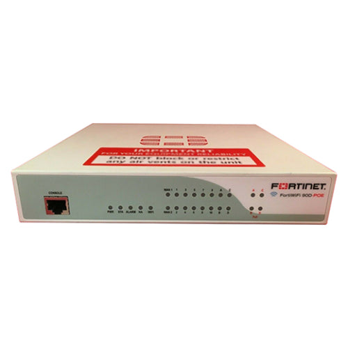 FWF-90D-PoE-BDL-927-12 Fortinet FWifi90D-PoE RJ-45 16 x Ports 1000Base-T + 2 Wan Ports + 4 x PoE GE WLAN Firewall Appliance