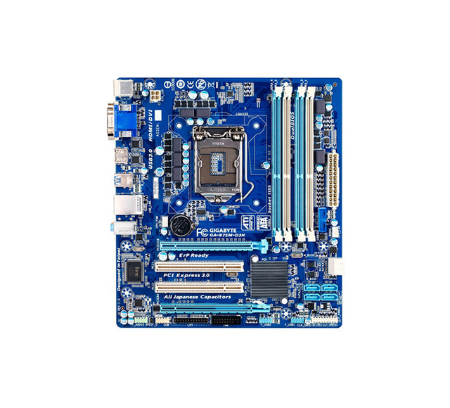 GA-B75M-D3H - Gigabyte Socket LGA1155 Intel B75 Express Chipset Micro-ATX System Board (Motherboard) Supports Core i7/i5/i3/Pentium/Celeron DDR3 4x DIMM