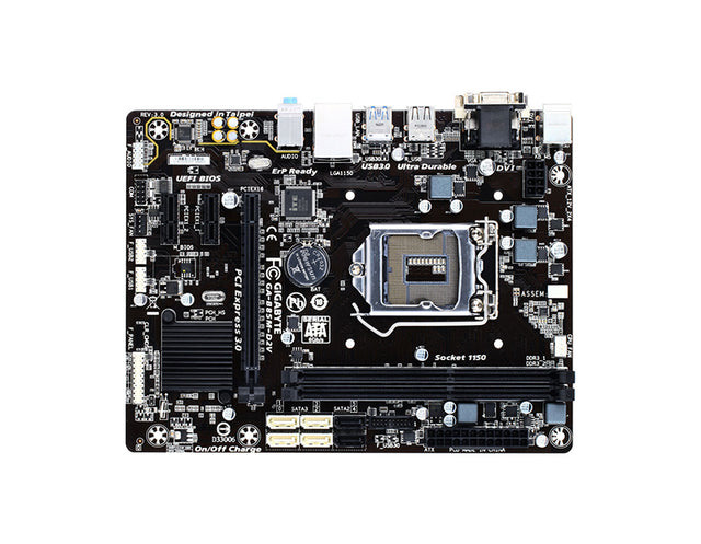 GA-B85M-D2V - Gigabyte Socket LGA1151 Intel B85 Express Chipset Micro-ATX System Board (Motherboard) Supports Core i7/i5/i3/Pentium/Celeron DDR3 2x DIMM