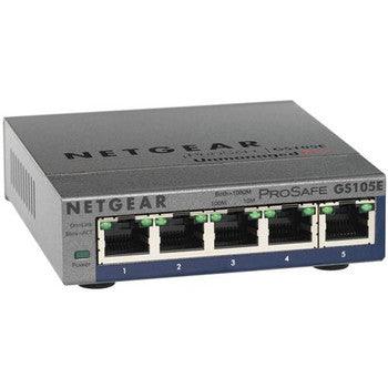 NetGear - GS105E-100PES - ProSafe 5-Ports 10/100/1000Mbps RJ45 Gigabit Ethernet Desktop Switch