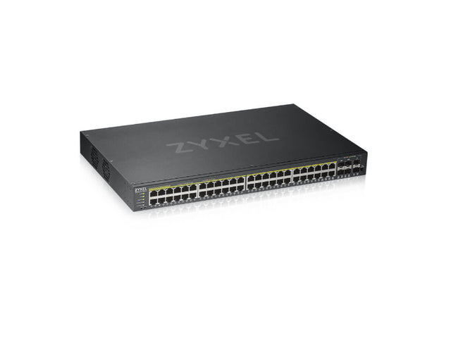 GS1920-48HPv2 - ZyXEL GS1920 Series GS1920-48HPv2 48 x Ports PoE+ + 4 x SFP Ports Layer 2 Managed 1U Rack-mountable Smart Switch