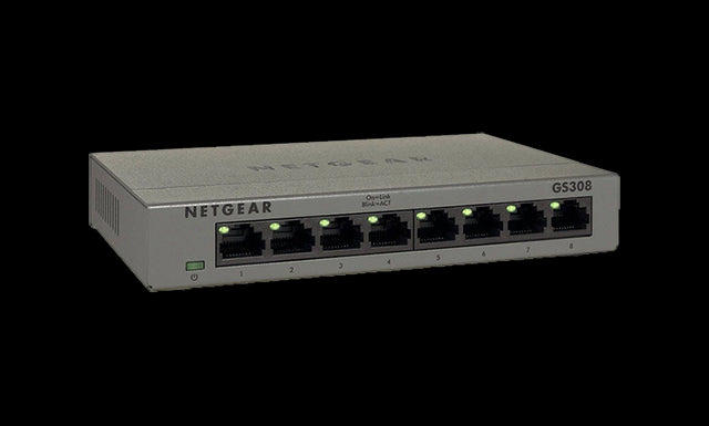 GS308 - Netgear 300 Series GS308 8 x RJ-45 Ports 10/100/1000Base-T Unmanaged Gigabit Ethernet Network Switch