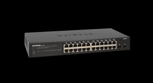 GS324T-100EUS - Netgear Prosafe S350 Series GS324T 24 x Ports 10/100/1000Base-T + 2 x SFP Ports Layer2 Managed Rack-mountable Gigabit Ethernet Network Switch