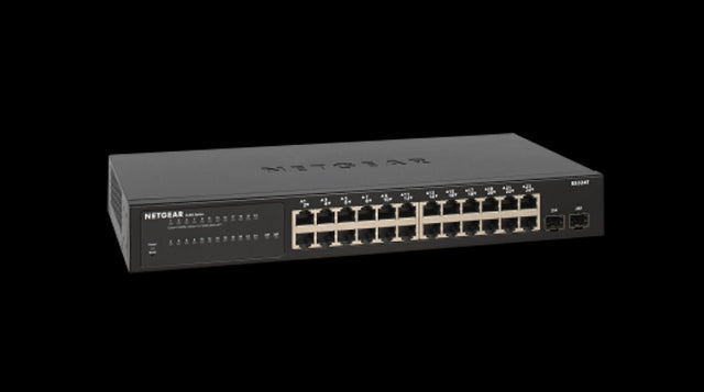 GS324TP-100EUS - Netgear Prosafe S350 Series GS324TP 24 x Ports PoE+ 10/100/1000Base-T + 2 x SFP Ports Layer2 Managed Rack-mountable Gigabit Ethernet Network Switch