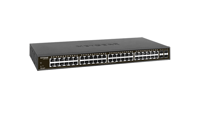 GS348T - Netgear Prosafe 300 Series GS348T 48 x Ports 10/100/1000Base-T + 4 x SFP Ports Layer2 Managed Rack-mountable Gigabit Ethernet Network Switch