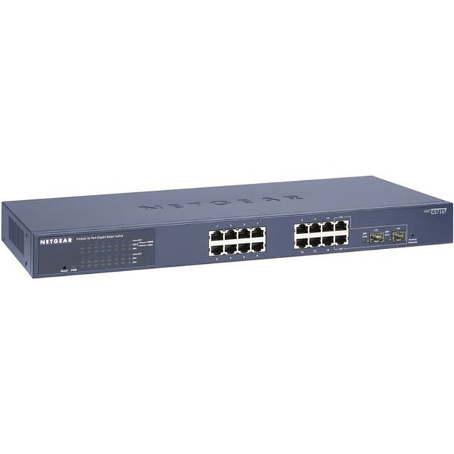 GS716T - Netgear Prosafe GS716T 16 x RJ-45 Ports 10/100/1000Base-T + 2 x SFP Ports Layer 3 Managed Gigabit Ethernet Network Switch