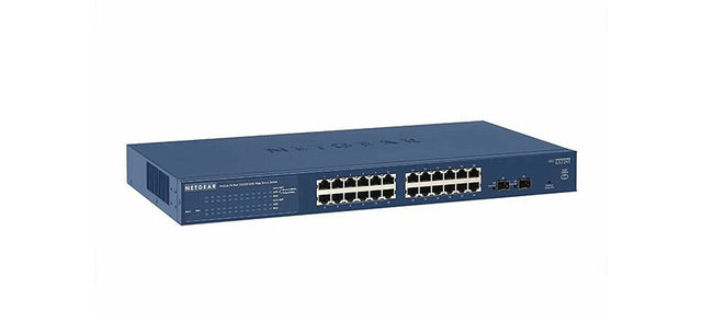 GS724T-400NAS - Netgear Prosafe GS724T 24 x RJ-45 Ports 10/100/1000Base-T + 2 x SFP Ports Layer3 Managed 1U Rack-mountable Gigabit Ethernet Network Switch