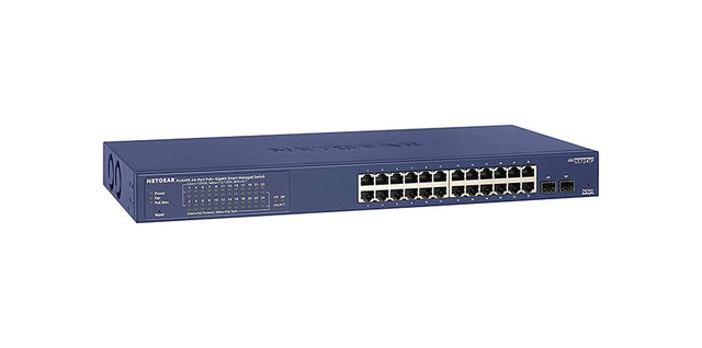 GS724TP-200EUS - Netgear Prosafe GS724TP 24 x Ports PoE+ 10/100/1000GBase-T + 2 x SFP Ports Layer2 Managed 1U Rack-mountable Gigabit Ethernet Network Switch