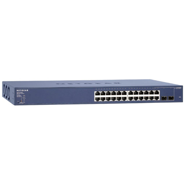 GS724TP100EUS - Netgear ProSafe GS724TP 24 x RJ-45 Ports PoE 10/100/1000Base-T + 2 x Combo Gigabit Copper/SFP Ports Layer 3 Managed Gigabit Ethernet Smart Network Switch