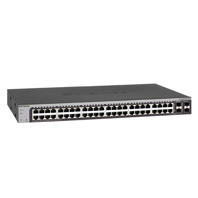 GS748T-500EUS - Netgear Prosafe GS748T 48 x Ports 10/100/1000GBase-T + 2 x SFP Ports + 2 x Combo SFP Ports Layer3 Managed 1U Rack-mountable Gigabit Ethernet Network Switch