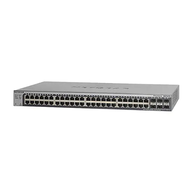 GS752TS-100EUS - Netgear ProSafe GS752TS 48 x Ports 10/100/1000Base-T + 2 x Ports Combo SFP + 4 x Ports SFP Layer3 Managed 1U Rack-mountable Gigabit Ethernet Network Switch