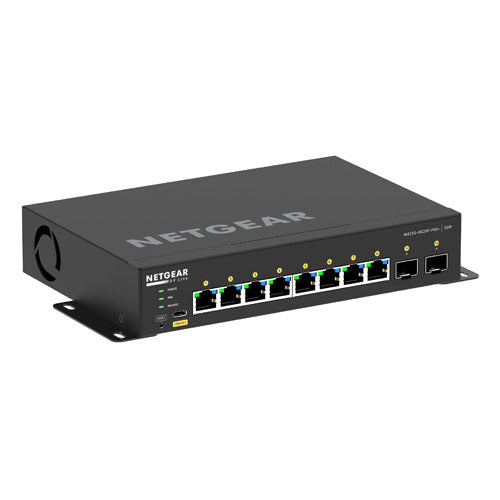 GSM4210PX-100NAS Netgear 8 x Ports PoE+ 10/100/1000Base-T + 2 x SFP+ Ports Layer 3 Managed Desktop Gigabit Ethernet Network Switch