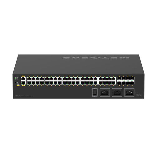 GSM4248UX-100NAS Netgear M4250 Series M4250-40G8XF-PoE++ 40 x RJ-45 Ports PoE++ 1000Base-T + 8 x SFP+ Ports Layer 3 Managed 1U Rack-mountable Gigabit Ethernet Network Switch