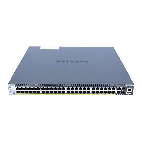 GSM4352PA-100NES Netgear 48 x Ports PoE+ 10/100/1000Base-T + 2 x SFP+ Ports + 2 x SFP Ports Layer 3 Managed 1U Rack-mountable Gigabit Ethernet Network Switch