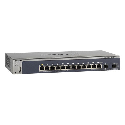 GSM5212-100NES Netgear Prosafe M4100 Series M4100-D12G 12 x RJ-45 Ports 10/100/1000Base-T + 2 x Shared SFP Ports Layer 2 Managed Gigabit Ethernet Network Switch