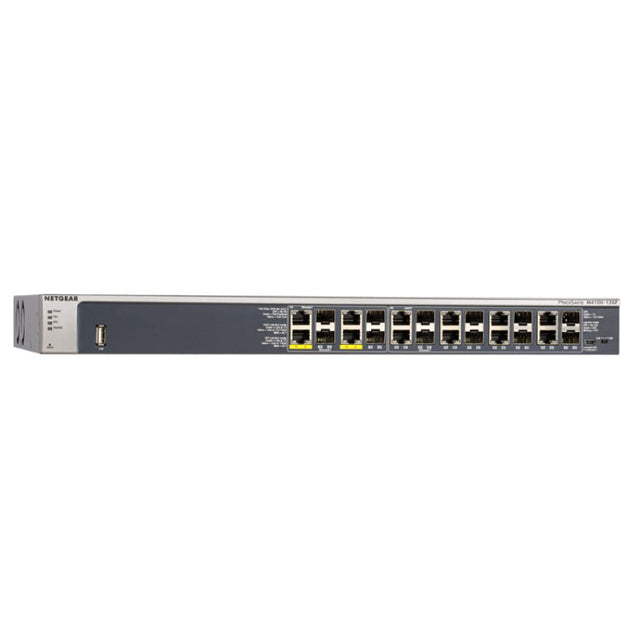 GSM7212F - Netgear Prosafe GSM7212F 12 x RJ-45/SFP Combo Ports 10/100/1000Base-T Layer2 Managed Rack-mountable Gigabit Ethernet Network Switch