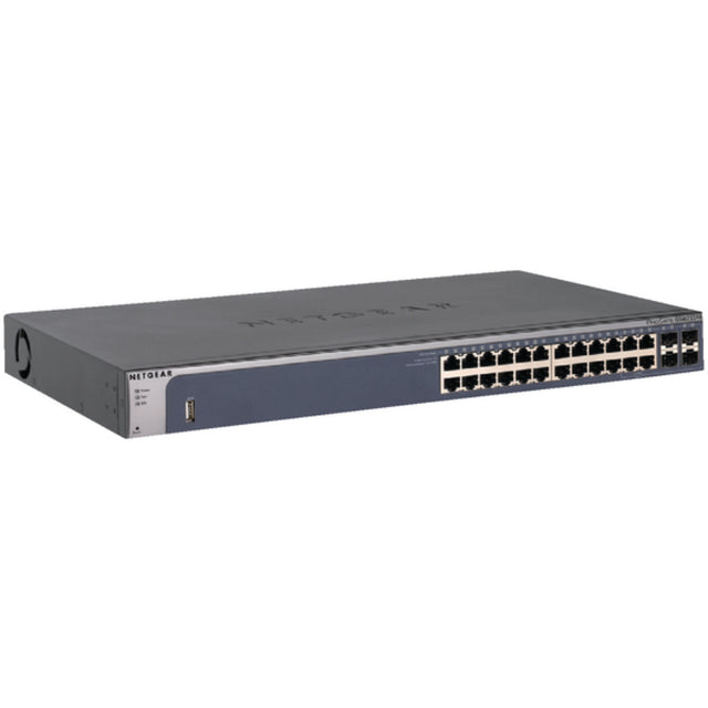 GSM7224 - Netgear Prosafe M4100 Series GSM7224 24 x RJ-45 Ports 10/100/1000Base-T + 4 x SFP Ports Layer2 Managed Rack-mountable Gigabit Ethernet Network Switch