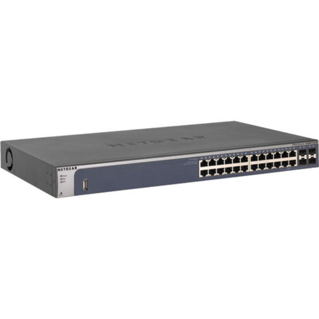 GSM7224R-100NAS - Netgear Prosafe M4100 Series GSM7224R 24 x RJ-45 Ports 10/100/1000Base-T + 4 x SFP Ports Layer2 Managed Rack-mountable Gigabit Ethernet Network Switch