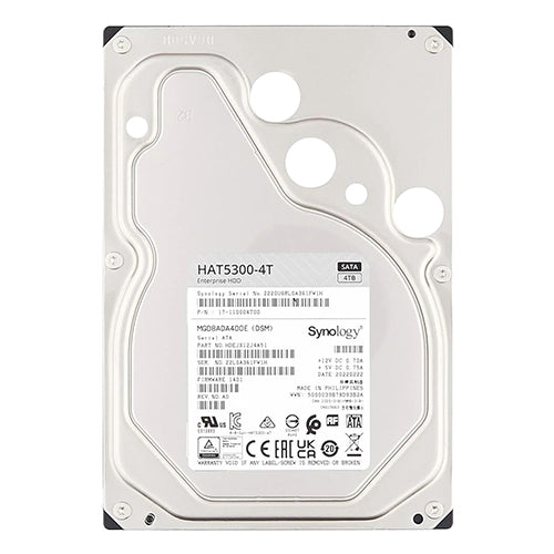 HAT5300-4T Synology HAT5300 4TB 7200RPM Serial ATA 6Gb/s 256MB Cache 512e 3.5-inch Enterprise Hard Drive