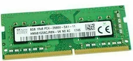 HMA81GS6CJR8N-VK - Hynix 8GB DDR4-2666MHz PC4-21300 non-ECC Unbuffered CL19 260-Pin SoDimm 1.2V Single Rank Memory Module