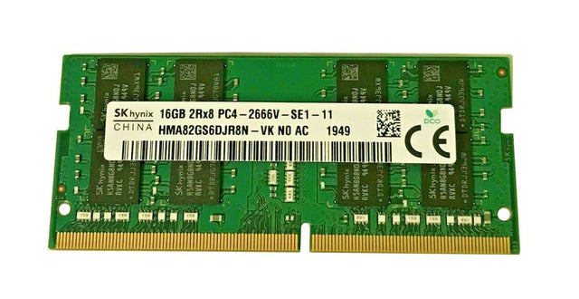 HMA82GS6DJR8N-VKN0 Hynix 16GB PC4-21300 DDR4-2666MHz non-ECC Unbuffered CL19 260-Pin SoDimm 1.2V Dual Rank Memory Module