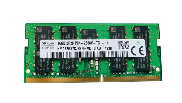 HMA82GS7CJR8N-VK Hynix 16GB PC4-21300 DDR4-2666MHz ECC Unbuffered CL19 260-Pin SoDimm 1.2V Dual Rank Memory Module