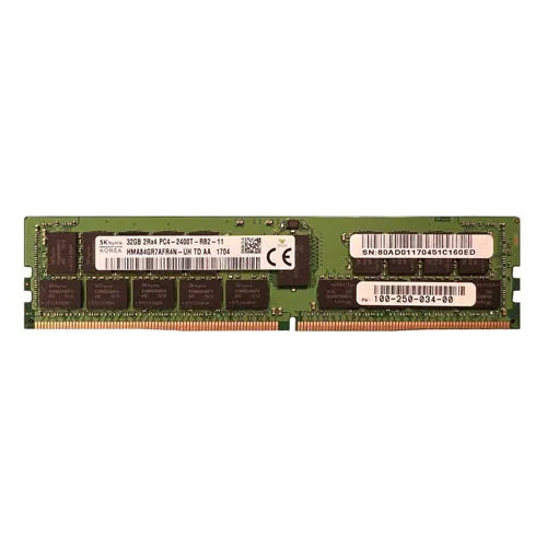 HMA84GR7AFR4N-UH Hynix 32GB DDR4-2400MHz PC4-19200 ECC Registered RDIMM CL17 2Rx4 1.2V 288-Pin Memory Module