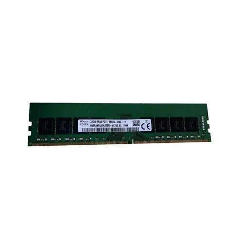 HMAA4GU6MJR8N-VK - Hynix 32GB DDR4-2666MHz PC4-21300 Non-ECC Unbuffered CL19 288-Pin UDIMM 1.2V Dual Rank Memory Module