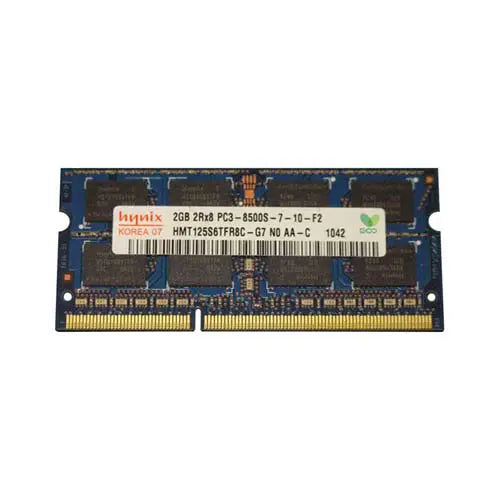 HMT125S6TFR8C-G7N0-AA-C - Hynix 2GB PC3-8500 DDR3-1066MHz non-ECC Unbuffered CL7 SoDIMM Dual-Rank Memory Module