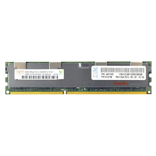 HMT151R7AFP4C-H9DB-AA Hynix 4GB DDR3-1333MHz PC3-10600 ECC Registered RDIMM CL9 2Rx4 1.5V 240-Pin Memory Module