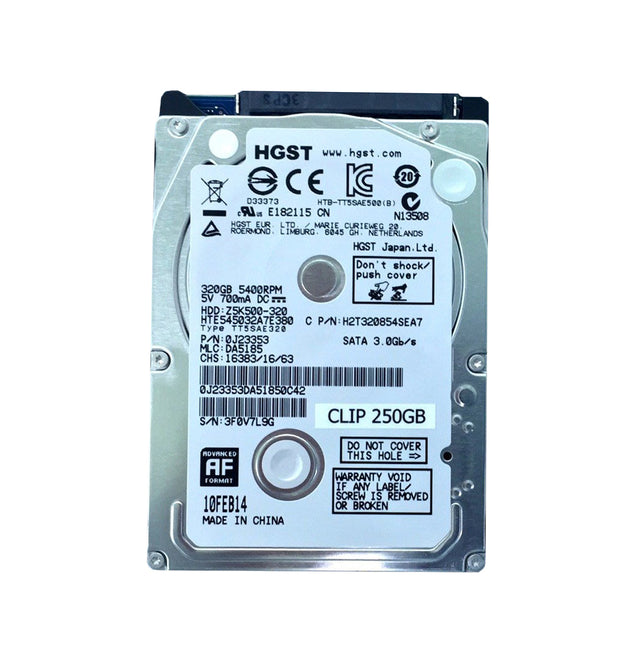 Travelstar Z5K500 Series 320GB 5400RPM SATA 3Gb/s 8MB Cache 2.5-inch Hard Drive