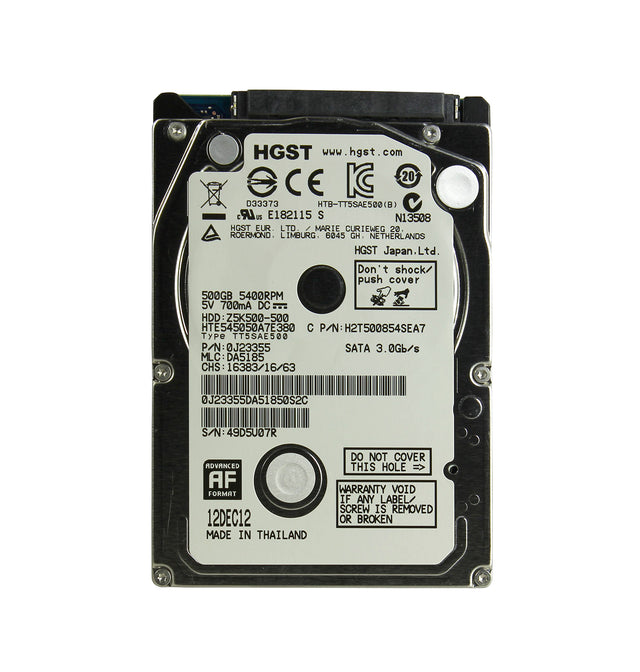 Travelstar Z5K500 Series 500GB 5400RPM SATA 3Gb/s 8MB Cache 2.5-inch Hard Drive