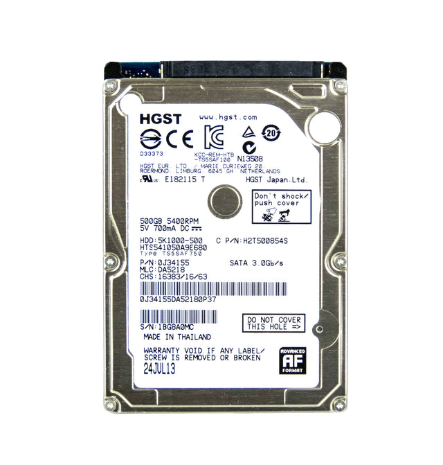 Travelstar 5K1000 Series 500GB 5400RPM SATA 6Gb/s 8MB Cache 512e 2.5-inch Hard Drive