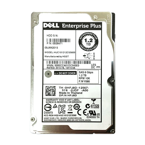 HUC101212CSS600 HGST Ultrastar C10K1200 Series 1.2TB 10000RPM SAS 6Gb/s 64MB Cache SFF 2.5-inch Enterprise Hard Drive