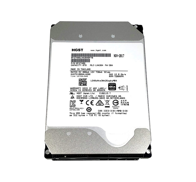 HUH721008AL4200 - HGST 8TB 7200RPM SAS 12Gb/s 3.5-inch Hard Drive