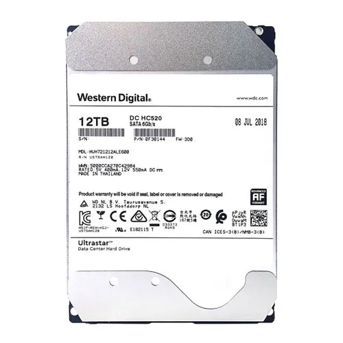 HUH721212ALE600 HGST Ultrastar DC HC520 Series 12TB 7200RPM SATA 6Gb/s 256MB Cache (ISE) 3.5-Inch Hard Drive