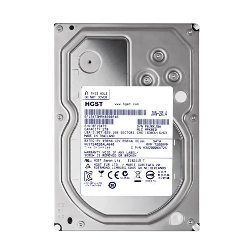 HUS724020ALA640 HGST Ultrastar 7K4000 Series 2TB 7200RPM SATA 6Gb/s 64MB Cache 512e 3.5-inch Enterprise Hard Drive