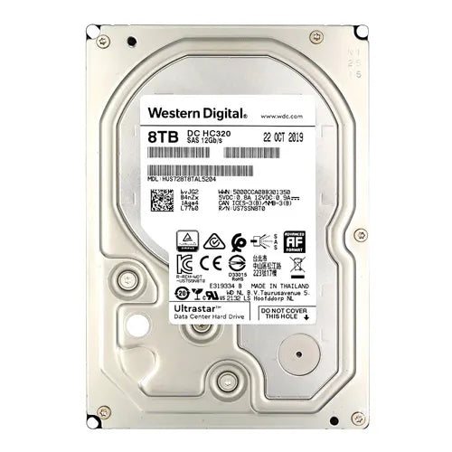 HUS728T8TAL5204 HGST Ultrastar DC HC320 Series 8TB 7200RPM SAS 12Gb/s 4Kn 256MB Cache 3.5-Inch Hard Drive