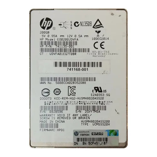 HUSMH8020ASS200 HGST Ultrastar SSD800MH Series 200GB Multi-Level Cell SAS 12Gb/s High Endurance (Crypto Sanitize) 2.5-Inch Solid State Drive