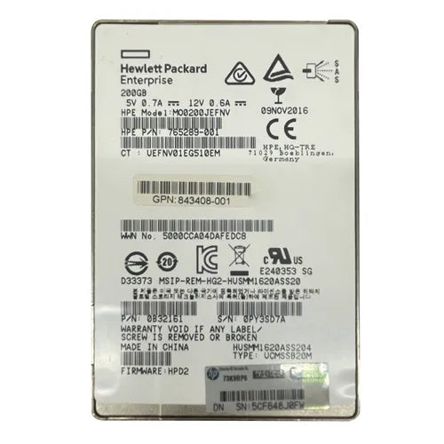 HUSMM1620ASS204 HGST Ultrastar SSD1600MM Series 200GB Multi-Level Cell SAS 12Gb/s Mainstream Endurance 2.5-inch Solid State Drive