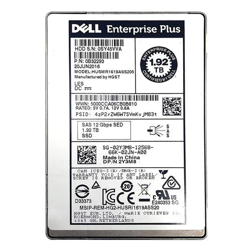 HUSMR1619ASS205 HGST Ultrastar SSD1600MR Series 1.92TB Multi-Level Cell SAS 12Gb/s Read Intensive (FIPS-TCG Encryption) 2.5-inch Solid State Drive