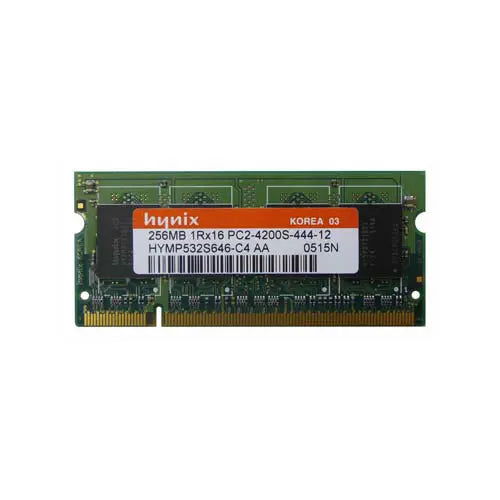 HYMP532S646-C4 AA - Hynix 256MB (2x128) DDR2- 533MHz PC2-4200  non-ECC Unbuffered CL4 200-Pin SODIMM 1.8V Memory Module