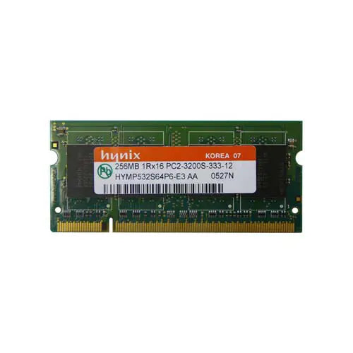 HYMP532S64P6-E3 AA - Hynix 256MB (2x128) DDR2-400MHz PC2-3200  non-ECC Unbuffered CL3 200-Pin SODIMM 1.8V Memory Module