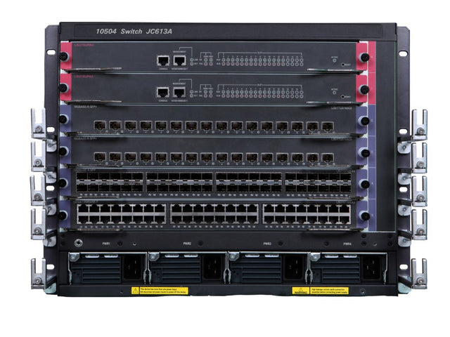 JC613AR - HP FlexNetwork 10500 Series 10504 4 x I/O Module Slots 8U Rack-mountable Network Switch Chassis