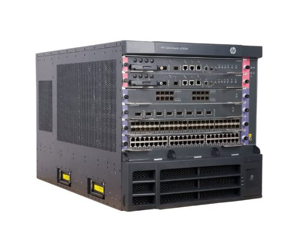 JC654A#0D1 - HP 12500 Series 12504 4 x Open Module Slots 10U Rack-mountable Layer 3 Managed AC Network Switch Chassis