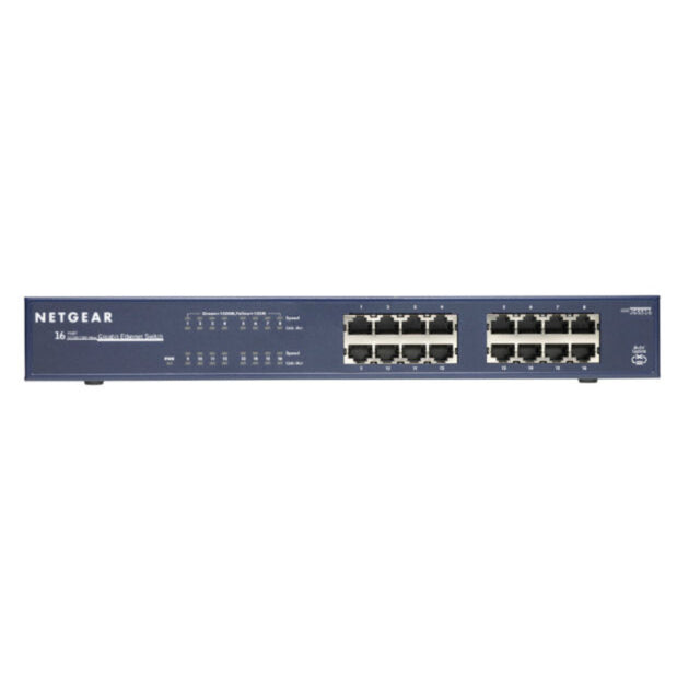 JGS516 - Netgear Prosafe JGS500 Series JGS516 16 x Ports 10/100/1000Base-T Rack-mountable Unmanaged Gigabit Ethernet Network Switch