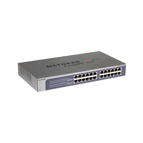 JGS524E-200PRS Netgear Prosafe JGS524E 24 x RJ-45 Ports 10/100/1000Base-T Rack-mountable Unmanaged Gigabit Ethernet Network Switch