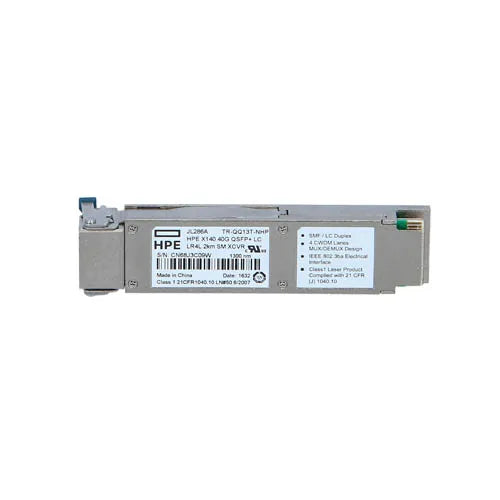 JL286AR HP X140 40Gb/s 40GBase-LRL4 Single-Mode Fibre 1310nm 2km LC Connector QSFP+ Transceiver Module